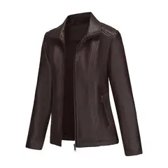 GIOIO - Chaqueta Efecto Cuero Mujer