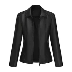 GIOIO - Chaqueta Efecto Cuero Mujer