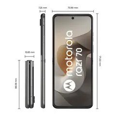 MOTOROLA - Celular Razr 70 512GB 12GB RAM 50MP gris