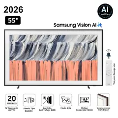 SAMSUNG - Televisor The Frame 55" Qled 4k Vision AI Smart TV 55LS03HE + Marco Marrón
