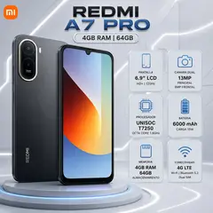 XIAOMI - Celular Redmi A7 Pro 4GB RAM 64GB NEGRO NEGRO NEGRO