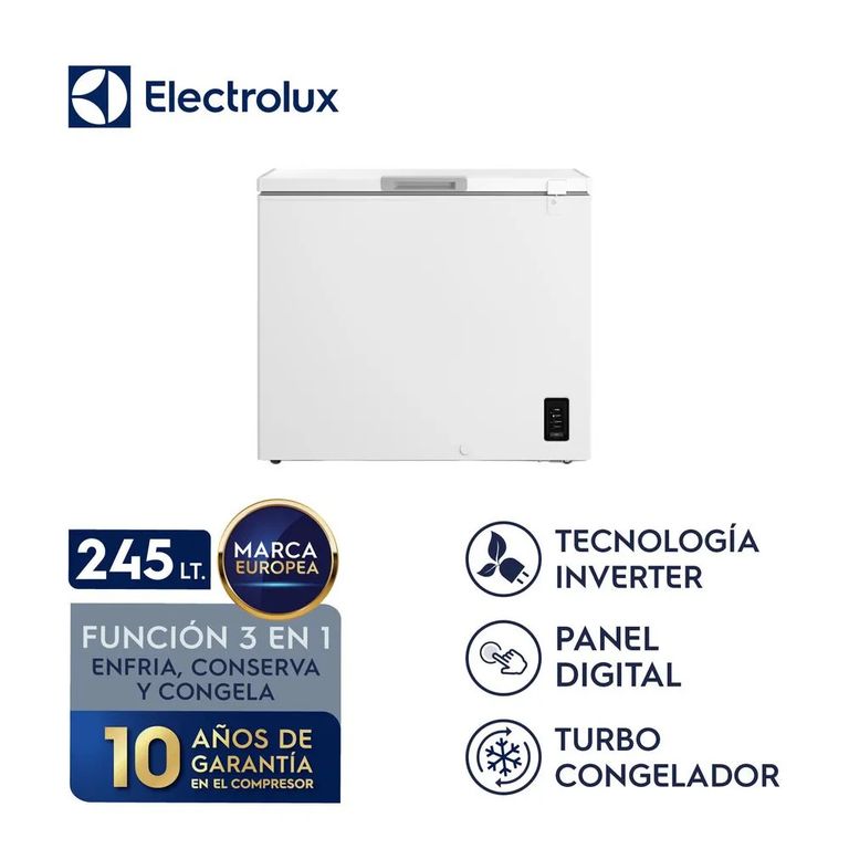Congelador Horizontal 245 Litros Inverter con Función Turbo Blanco EFH25S2P5AW