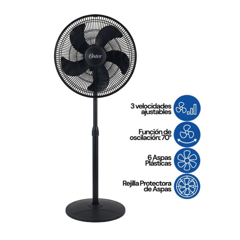 Ventilador Pedestal EOSVELIST1631 18 Pulg. 75 Watts