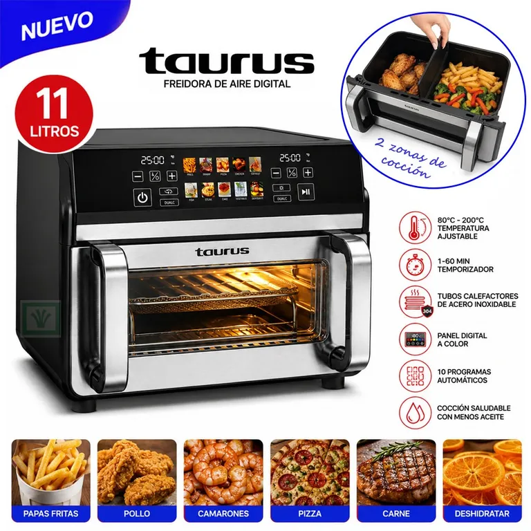 Freidora de Aire Double Air Fryer 11 Litros