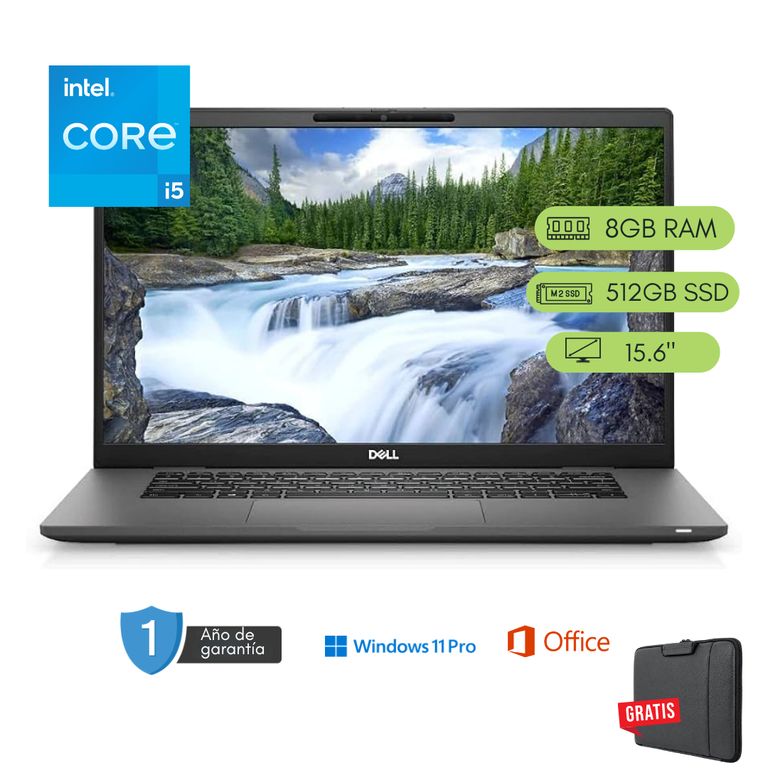 Laptop Latitude 7520 Core i5 11va 8GB RAM 512 GB SSD Reacondicionada