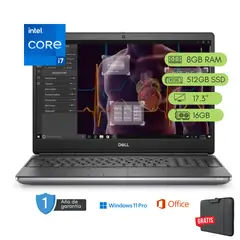 Dell - Laptop Precision 7750 Core i7 10ma 8GB RAM 512 GB SSD 16GB Video Reacondicionada