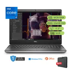 Dell - Laptop Precision 7750 Core i7 10ma 16GB RAM 256 GB SSD 16GB Video Reacondicionada