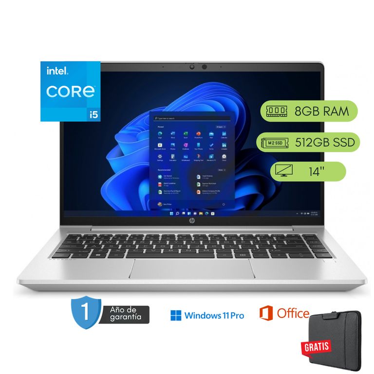 Laptop ProBook 640 G8 Core i5 11va 8GB RAM 512 GB SSD Reacondicionada