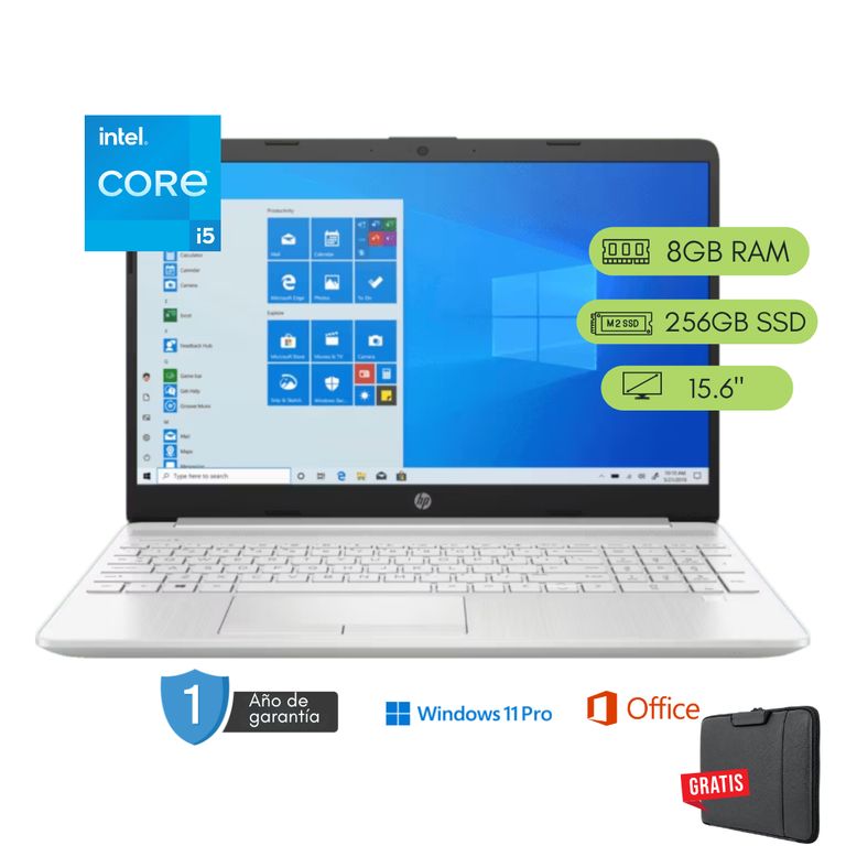 Laptop 15-dw1058la Core i5 10ma 8GB RAM 256 GB SSD Reacondicionada