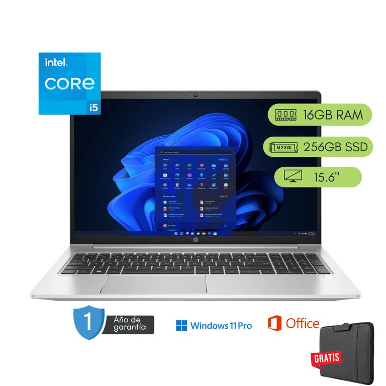 Laptop ProBook 450 G9 Core i5 12va 16GB RAM 256 GB SSD Reacondicionada
