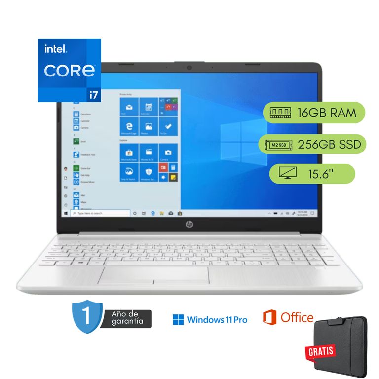 Laptop 15-dw1085la Core i7 10ma 16GB RAM 256 GB SSD Reacondicionada