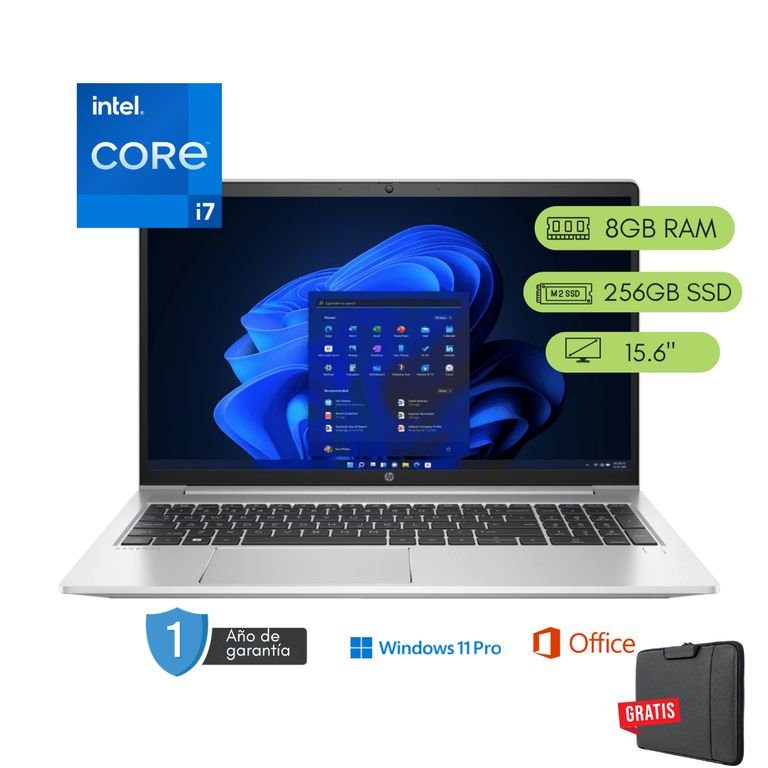 Laptop ProBook 450 G9 Core i7 12va 8GB RAM 256 GB SSD Reacondicionada