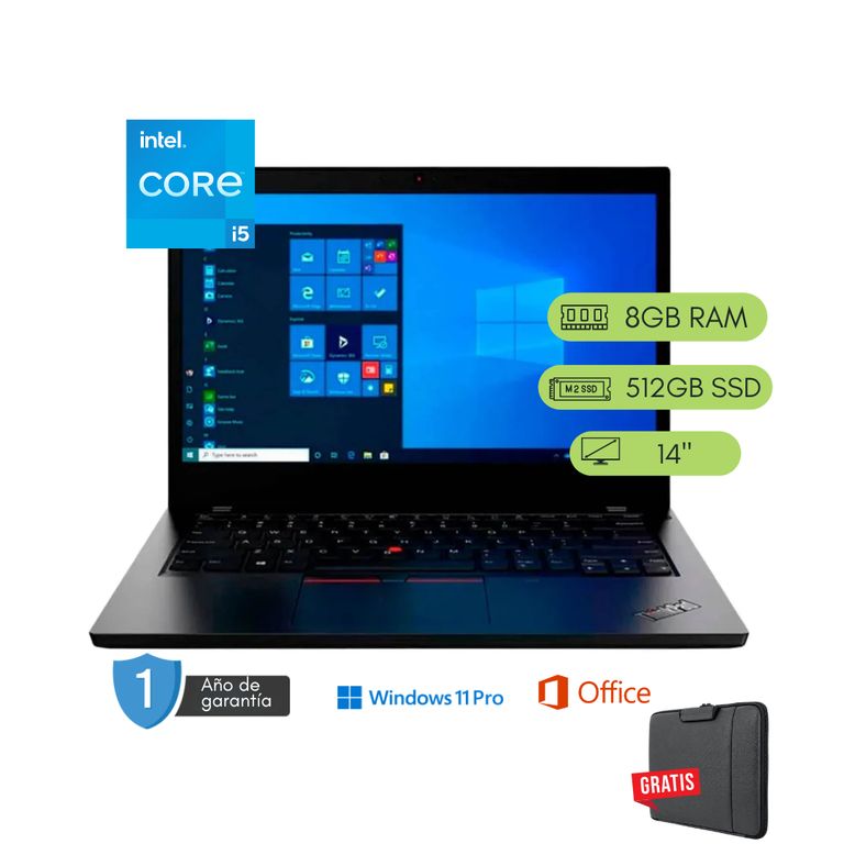 Laptop ThinkPad L14 Core i5 10ma 8GB RAM 512 GB SSD Reacondicionada