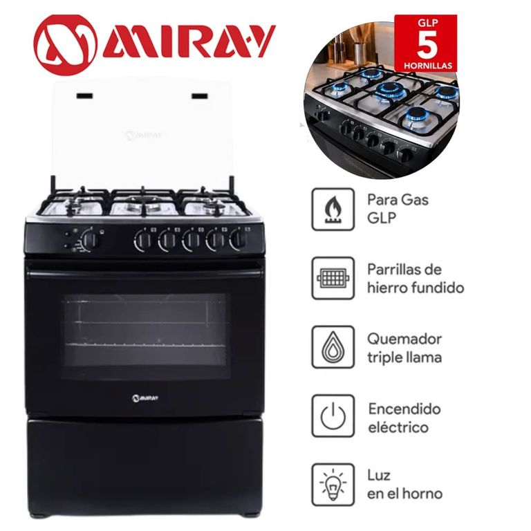 Cocina a Gas GIRASOL PLUS GLP 5 Hornillas