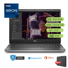 Dell - Laptop Precision 7750 Xeon 8GB RAM 256 GB SSD 16GB Video Reacondicionada