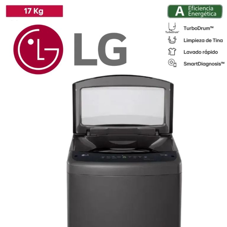 LAVADORA 17KG COLOR NEGRO MOD WT17BVTB