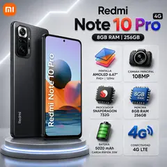 XIAOMI - Celular Redmi Note 10 Pro 4G 8GB RAM 256GB