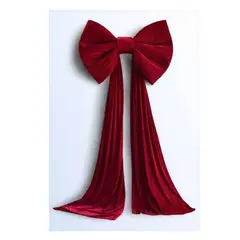 GENERICO - Lazo Grande de Terciopelo — 2 m × 50 cm — Rojo Vino