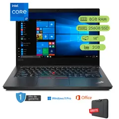 LENOVO - Laptop ThinkPad E14 Core i7 11va 8GB RAM 256 GB SSD Reacondicionada