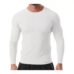 GENERICO - Polo Deportivo Manga Larga - Color Blanco