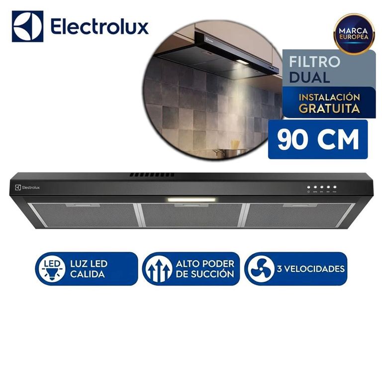 Campana Extractora 90 cm Alto Poder de Succión - DE9SB