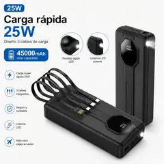 GENERICO - Cargador portátil power bank 45000 mah negro demgel