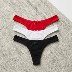GENERICO - Pack 3 Calzones Semi Hilo Mujer 100% Algodón - NUE BY BODY