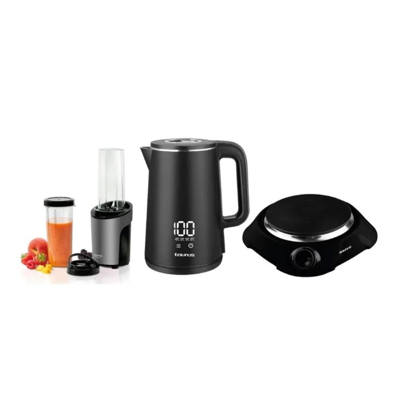 Combo Cocina Eléctrica Fenix + Licuadora Shake Away + Hervidor Eléctrico