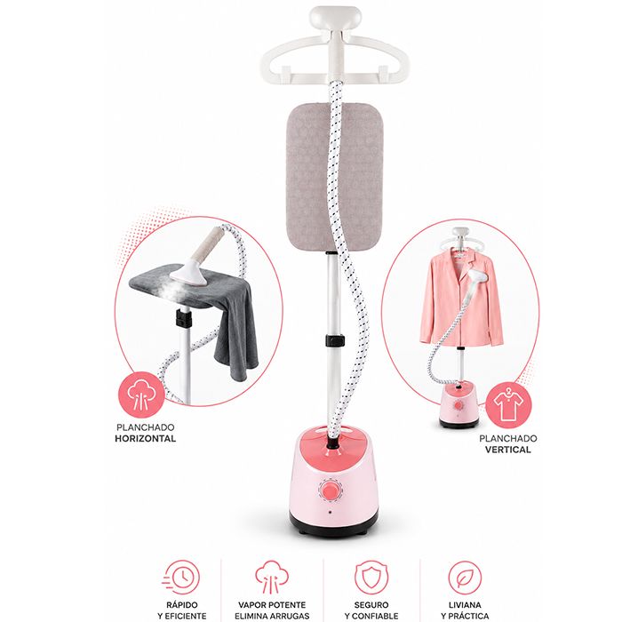¡Dile Adiós a las Arrugas Plancha a Vapor Vertical con Base Ropa Impecable Fácil y Rápido