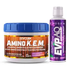 EVOGEN - Amino K.E.M 30 Serv - Orange Passion + Evp-aq Glicerol Liquido 32 serv - GRAPE