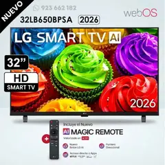 LG - Televisor Smart TV 32" Pulg HD 32LB650BPSA con webOS y AI ThinQ Modelo 2026 + Control Magic