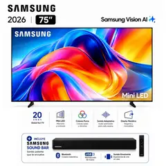 SAMSUNG - Televisor 75 Mini LED M70H Vision AI Smart TV 2026 + Soundbar