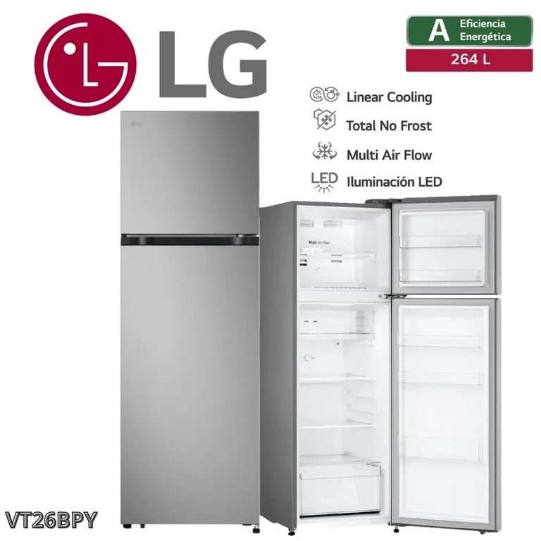REFRIGERADORA 262LT COLOR PLATA MOD VT26BPY