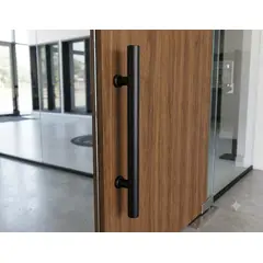 GENERICO - TIRADOR PARA PUERTA ACERO INOXIDABLE 50 CM NEGRO MATE