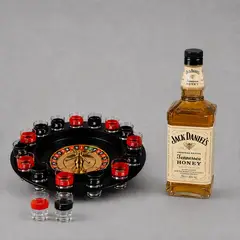 JACK DANIELS - Pack Ruleta de Shots + Whisky Honey 750ml