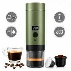 GENERICO - Cafetera Recargable USB - Portátil 3 en 1 Espresso - Cápsulas Dolce Gusto, Nespresso y Café Molido