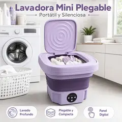 GENERICO - MINI LAVADORA PORTATIL PARA ROPA INTERIOR Y PRENDAS PEQUEÑAS COMPACTA PLEGABLE