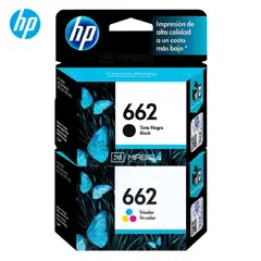 HP - Pack Tinta 662 Negro Tricolor Deskjet 2515, 3515 Original