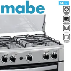 Mabe - COCINA DE PISO 4 HORNILLAS A GAS COLOR GRAFITO MOD CMP6010AG0