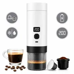 GENERICO - Cafetera Portátil 3 en 1 Espresso - Cápsulas Dolce Gusto, Nespresso y Café Molido - Recargable