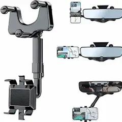 GENERICO - Porta celular de Autos para Espejo Retrovisor Holder 360°