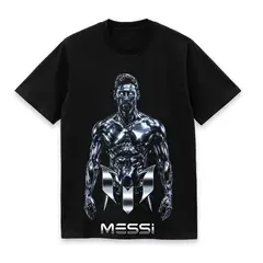 GENERICO - Polo algodón Leo Messi futbol diseño Cromado Edición Especial