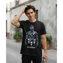 GENERICO - Polo cromado Messi futbol diseño coleccionable gimnasio