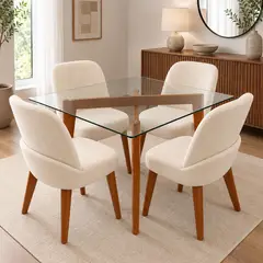 AMBIHOME - Juego de Comedor Alif 4 Sillas de Ambienta Home