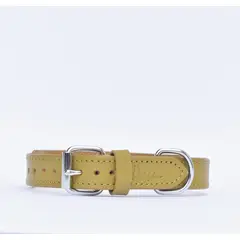 GENERICO - Collar para perros de cuero curtido vegetal Verde Olivo - Talla L, Marca Blakylani.pet