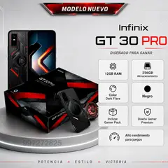 INFINIX - Celular GT30 pro Gamer Pack 12Gb Ram - 256Gb Color Dark Flare Negro
