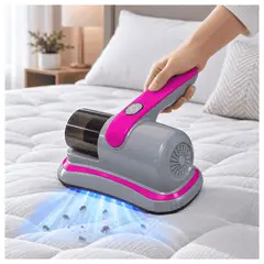 ROHS - Aspiradora Inalámbrica Anti Ácaros De Mano Con Luz UV Portátil Para Colchón Y Sofá