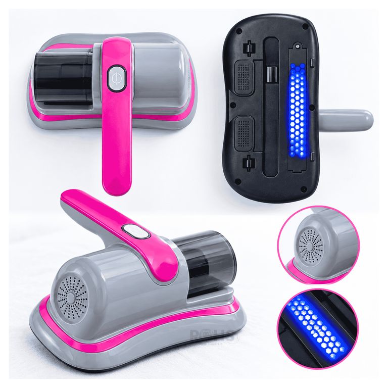 Aspiradora Inalámbrica Anti Ácaros De Mano Con Luz UV Portátil Para Colchón Y Sofá