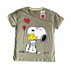 GENERICO - Polo Snoopy verde mujer
