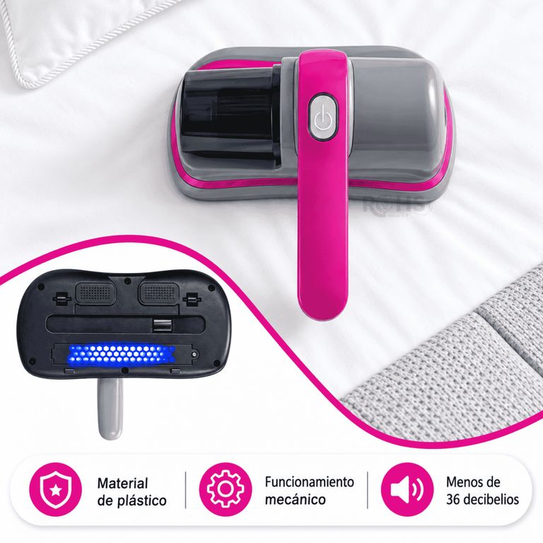 Aspiradora Anti Ácaros Portátil Con Luz UV Y Filtro Lavable Para Colchones Sofás Y Tapicería